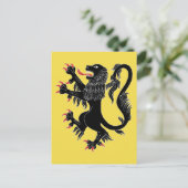 Lion Rampant Sable Postkarte (Stehend Vorderseite)