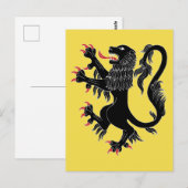 Lion Rampant Sable Postkarte (Vorne/Hinten)