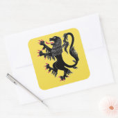 Lion Rampant Sable Quadratischer Aufkleber (Umschlag)