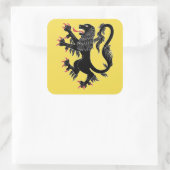 Lion Rampant Sable Quadratischer Aufkleber (Tasche)