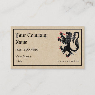 Lion Rampant Sable Visitenkarte