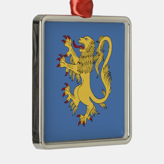 Lion Rampant Silbernes Ornament (Rechts)