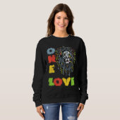 Lion Rasta Colors Reggae Dreadlocks Rastafarian Ra Sweatshirt (Vorne ganz)
