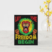 Lion Rasta Freedom Juneteente Black History Africa Karte (Gelbe Blume)
