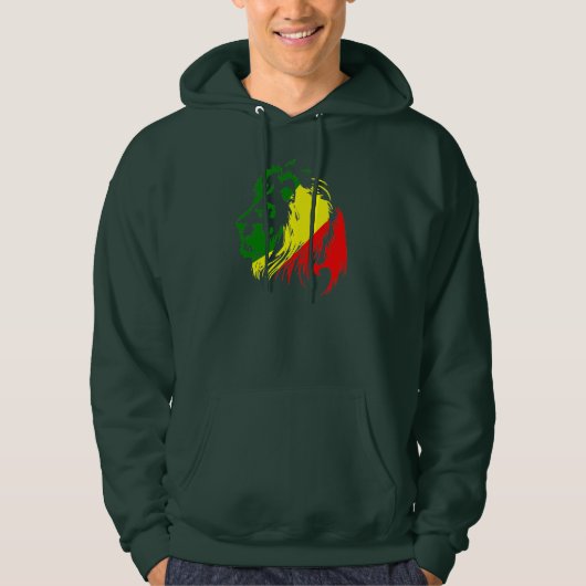 LION RASTA KING HOODIE (Vorderseite)