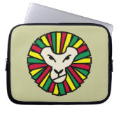 Lion Rastafarian Flag Laptopschutzhülle (Vorderseite)