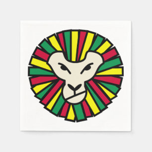Lion Rastafarian Flag Serviette