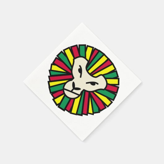 Lion Rastafarian Flag Serviette (Ecke)