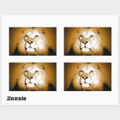 Lion Rechteckiger Aufkleber (Blatt)