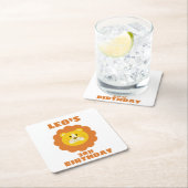 Lion Rechteckiger Pappuntersetzer (Vor Ort)