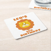 Lion Rechteckiger Pappuntersetzer (angewinkelt)