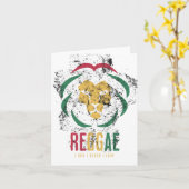 Lion Reggae - farbenfroh Karte (Gelbe Blume)