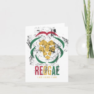 Lion Reggae - farbenfroh Karte