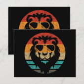 Lion Retro Style Vintag Dankeskarte (Vorne/Hinten)