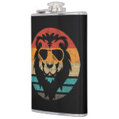Lion Retro Style Vintag Flachmann (Links)