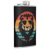 Lion Retro Style Vintag Flachmann (Rechts)