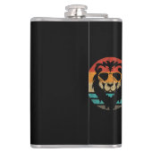 Lion Retro Style Vintag Flachmann (Rückseite)