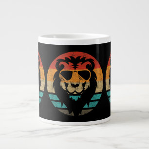 Lion Retro Style Vintag Jumbo-Tasse