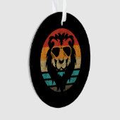 Lion Retro Style Vintag Ornament (Vorderseite)
