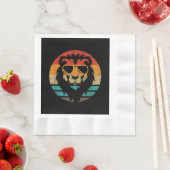 Lion Retro Style Vintag Serviette (Beispiel)