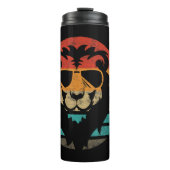 Lion Retro Style Vintag Thermosbecher (Vorderseite)