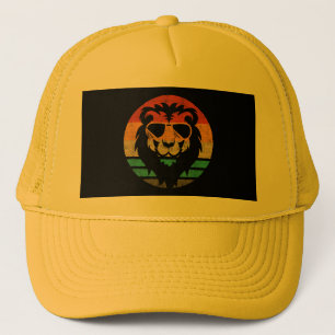 Lion Retro Style Vintag Truckerkappe