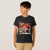 Lion Riding Red Truck Frohe Weihnachts X-mas Ugly  T-Shirt (Vorne ganz)