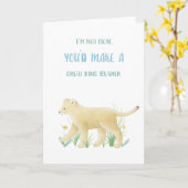 Lion Ring Bearer Vorschlag Card Karte (Gelbe Blume)