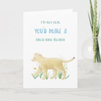 Lion Ring Bearer Vorschlag Card Karte