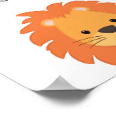 Lion Roar Kinderzimmer Poster, Animal Kidsroom Wal Poster (Ecke)