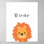 Lion Roar Kinderzimmer Poster, Animal Kidsroom Wal Poster (Vorne)