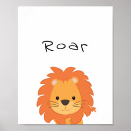 Lion Roar Kinderzimmer Poster, Animal Kidsroom Wal Poster