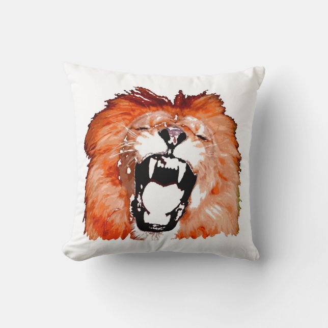 Lion Roaring American MoJo Pillow Kissen (Vorderseite)