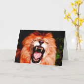 Lion Roaring Karte (Gelbe Blume)