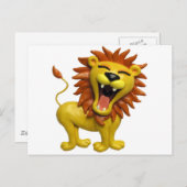 Lion Roaring Postkarte (Vorne/Hinten)