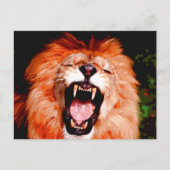 Lion Roaring Postkarte (Vorderseite)