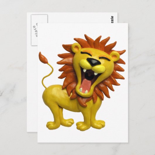 Lion Roaring Postkarte (Vorne/Hinten)