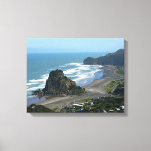 Lion Rock Piha Beach Auckland West Coast Leinwanddruck