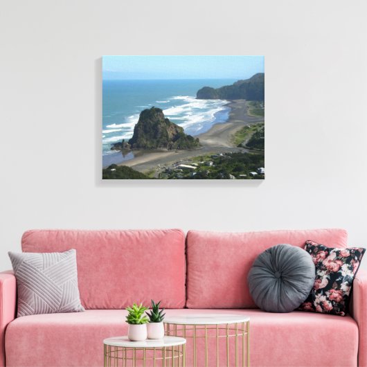 Lion Rock Piha Beach Auckland West Coast Leinwanddruck (Insitu (Wohnzimmer))