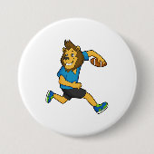 Lion Rugby Player Football Button (Vorderseite)