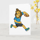Lion Rugby Player Football Karte (Gelbe Blume)