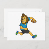 Lion Rugby Player Football Postkarte (Vorne/Hinten)