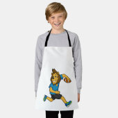 Lion Rugby Player Football Schürze (Getragen)