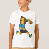 Lion Rugby Player Football T-Shirt (Vorderseite)