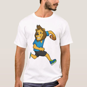 Lion Rugby Player Football T-Shirt