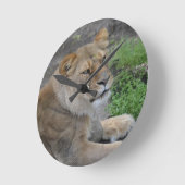 Lion Runde Wanduhr (Winkel)