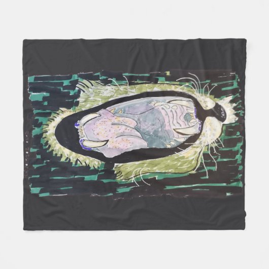 Lion’s Roar Fleecedecke (Vorderseite (Horizontal))