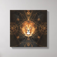 Lion Sacred Geometry Digitale Kunst