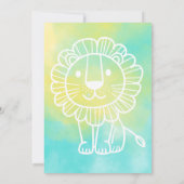 Lion Safari 2nd Birthday Invitation Einladung (Rückseite)