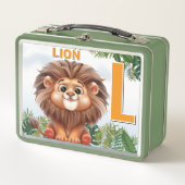 Lion Safari Alphabet Kids Metall Brotdose (Vorderseite)